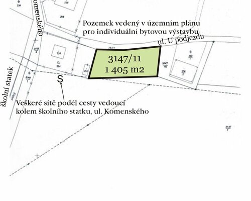 Pozemek v Klimkovicích - pod školním statkem (200,- Kč/m2)