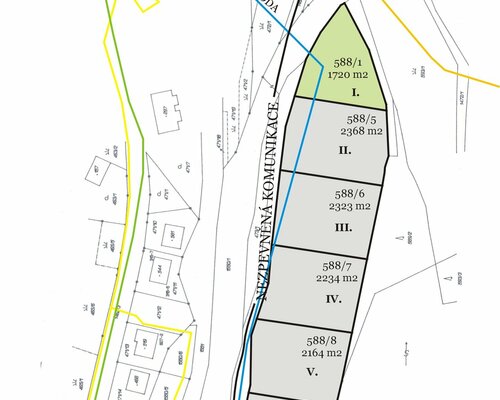 Pozemek k.ú. Malá Morávka, vhodný pro výstavbu RD - p.č.588/1 Pozemek k.ú. Malá Morávka, vhodný pro výstavbu RD - p.č.588/1