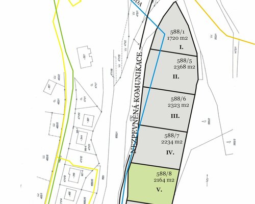 Pozemek o výměře 2.164 m2, k.ú. Malá Morávka - Jeseníky, p.č. 588/8