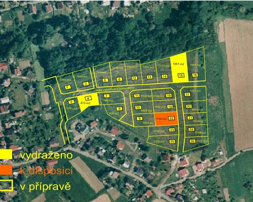 Pozemek pro výstavbu RD v Brušperku - parc. č. 1960/12