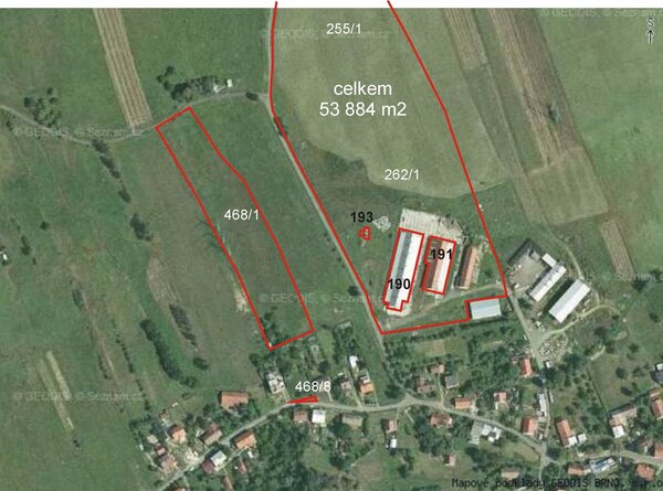 Zemědělské stavby a pozemky v Hostašovicích