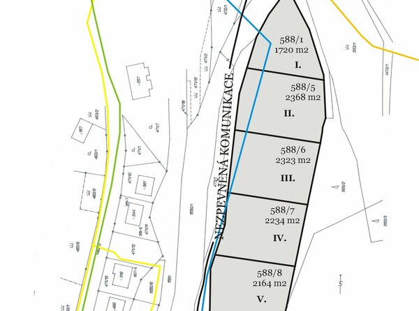 Pozemek o výměře 2.124 m2, k.ú. Malá Morávka - Jeseníky, p.č. 588/9