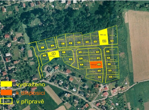 Pozemek pro výstavbu RD v Brušperku - parc. č. 1960/12